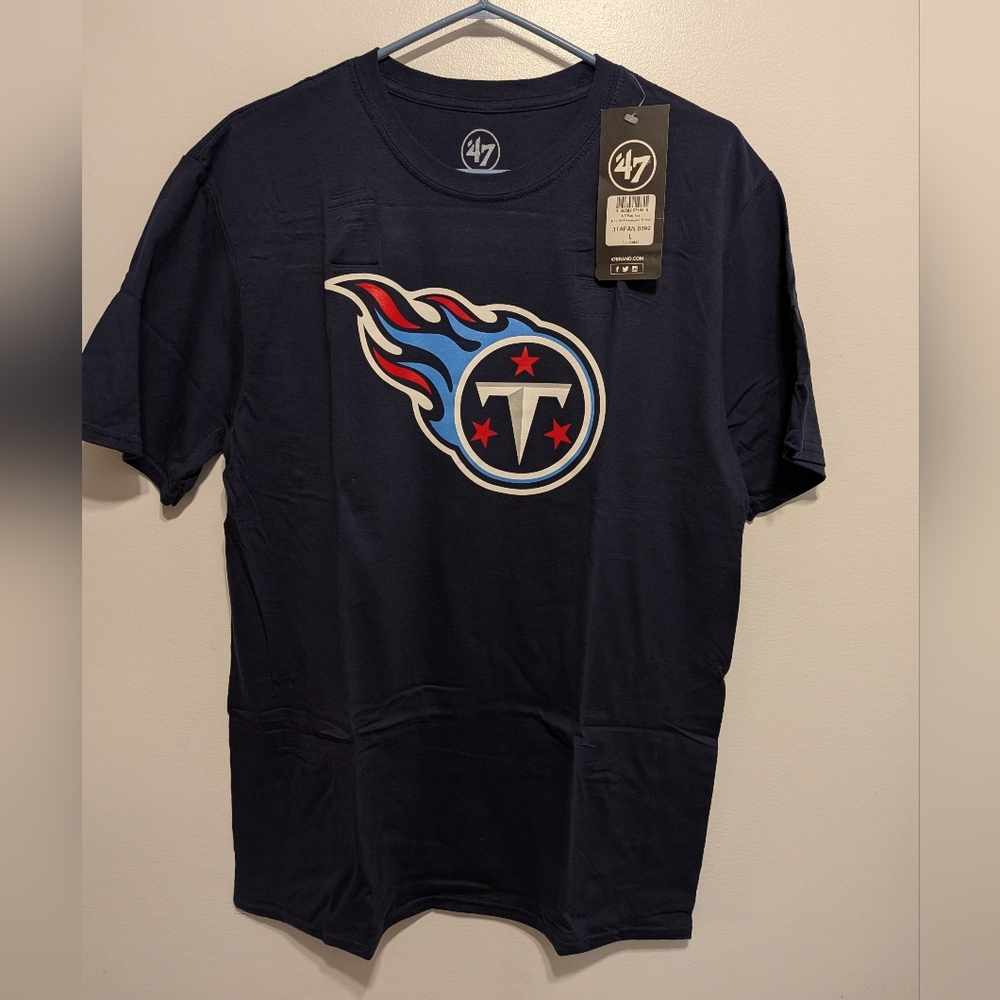 '47 Navy Tennessee Titans Flame Logo Tee